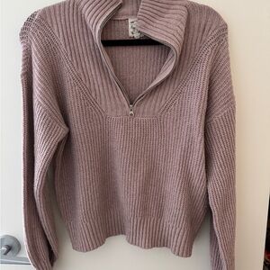 Women's Ribbed Zip-Up Sweater